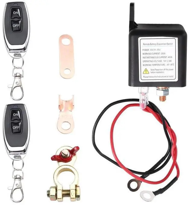 Alt view image 3 of 3 - Remote Power Off Switch Remote Disconnect Control 12V 250A Upgraded Long Distance Control