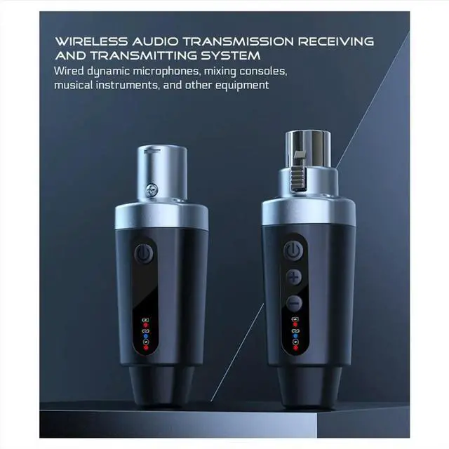 Alt view image 3 of 3 - XLR Adapter System Microphone Transmitter Receiver for Dynamic Microphone Guitar Audio Mixer PA System