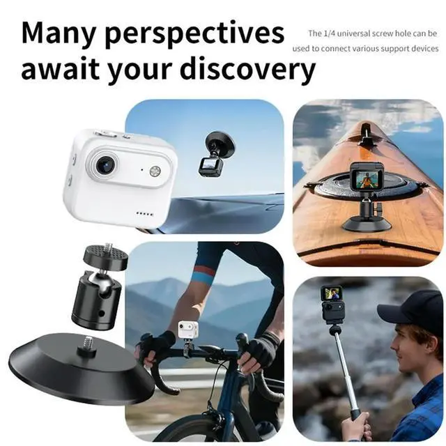 Alt view image 2 of 3 - Mini Sports Camera 4K Ultra Clear Recording Vlog Recorder with Flip Screen, AntiShake, 143° WideAngle Black