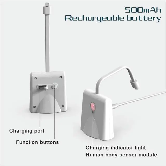 Main image of 2pcs Toilet Night Light Charging Human Sensing Toilet Induction Light Colorful Projection Lamp Bathroom Lighting Decor