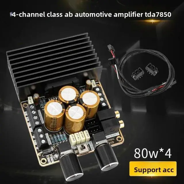 Main image of 7850 Amplifier Board 4-Channel ACC Connected Car Grade AB Class Amplifier Module DIY Stereo 4*80W Car Audio