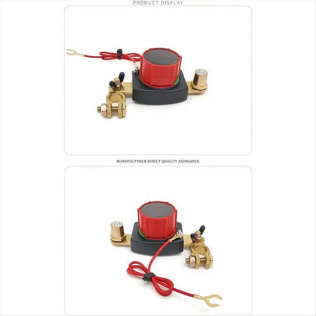 Alt view image 3 of 6 - Top Post Disconnect Switch with Voltmeter, 5-80V Master Isolator Kill-Switch Kit - Car Disconnect Switch