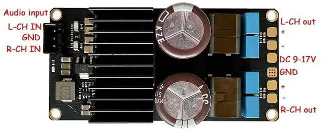 Alt view image 3 of 3 - HIFI Class D TPA3221 Digital Power Amplifier 2*60W Stereo Audio Amplifier DC9V-17V