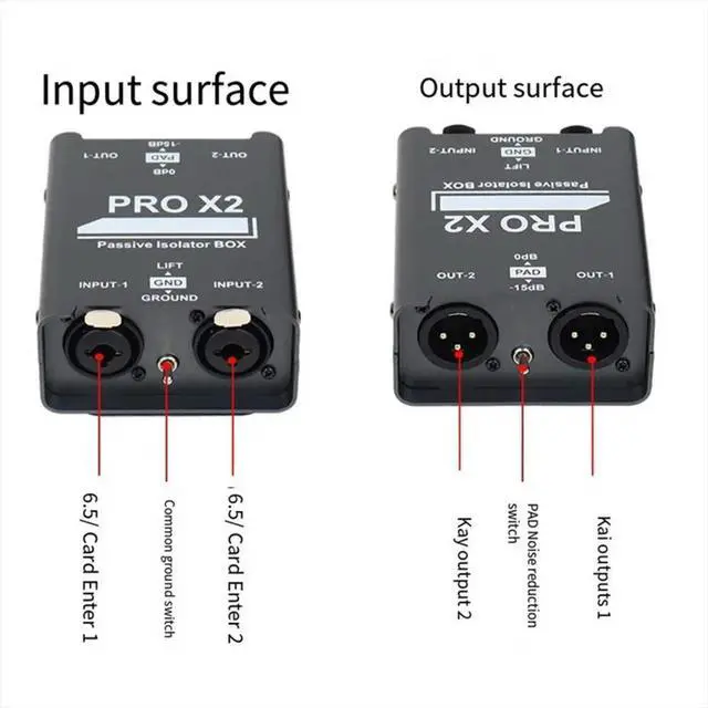 Alt view image 3 of 3 - Trendy! 2-Way Audio Isolator, Audio Current Eliminator, XLR 6.5, Permalloy Isolator, Mixer Live Broadcast