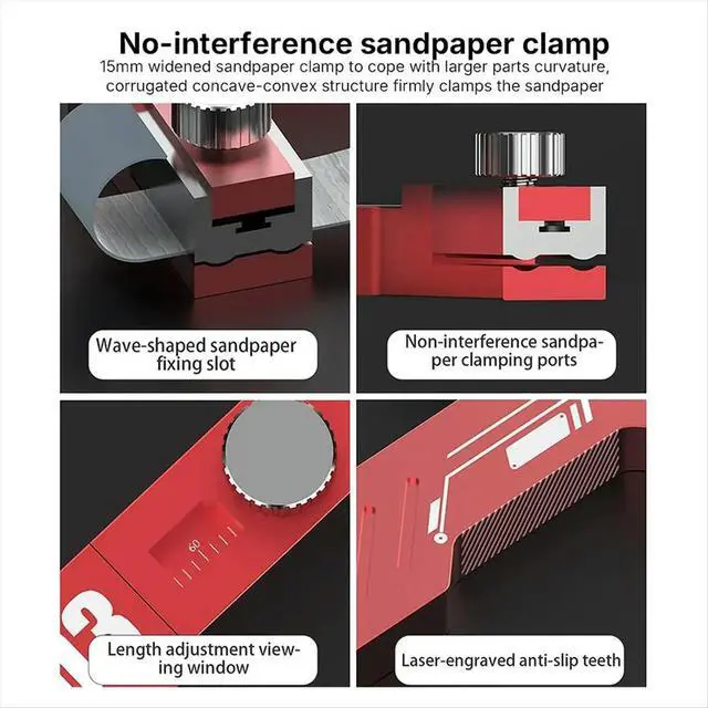 Alt view image 3 of 6 - T0003 Curved Polishing Tool 1.0-15mm Clamping Capacity Model Making Craft Hobby Modeling Hand Tool CNC Precision Grinder