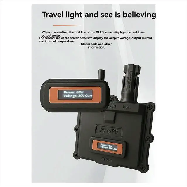 Alt view image 2 of 3 - 65W PD3.0 Outdoor Fast Charging Photovoltaic Solar Plate