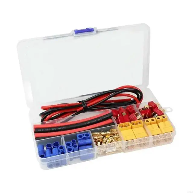 Alt view image 3 of 3 - 2025 62Pcs XT60 EC3 Male Female Plugs With Heat Resistant Silicone Cables