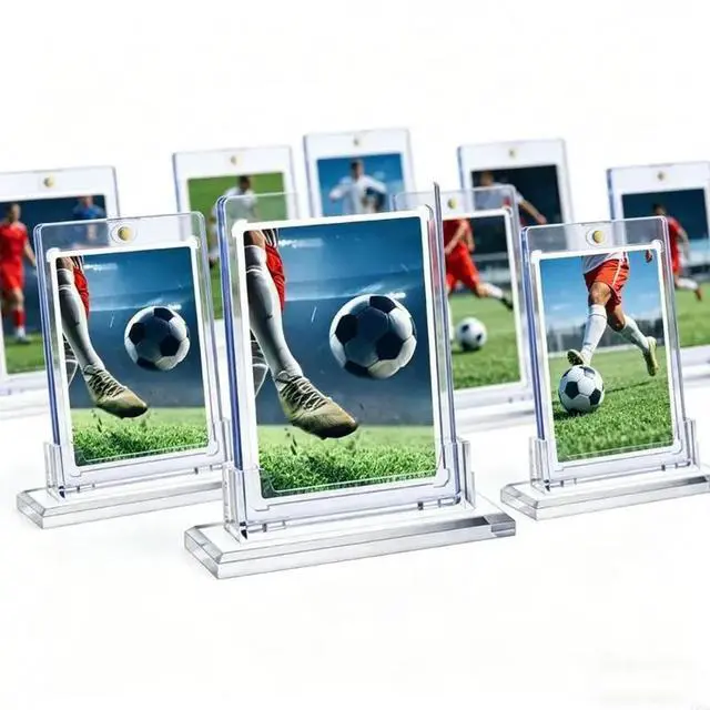 Main image of 25Pcs Plastic Card Display Stand 11x4.5x5.3cm Heavy Duty Trading Card Holder