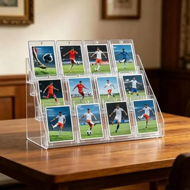 Alt view image 3 of 3 - 25Pcs Plastic Card Display Stand 11x4.5x5.3cm Heavy Duty Trading Card Holder