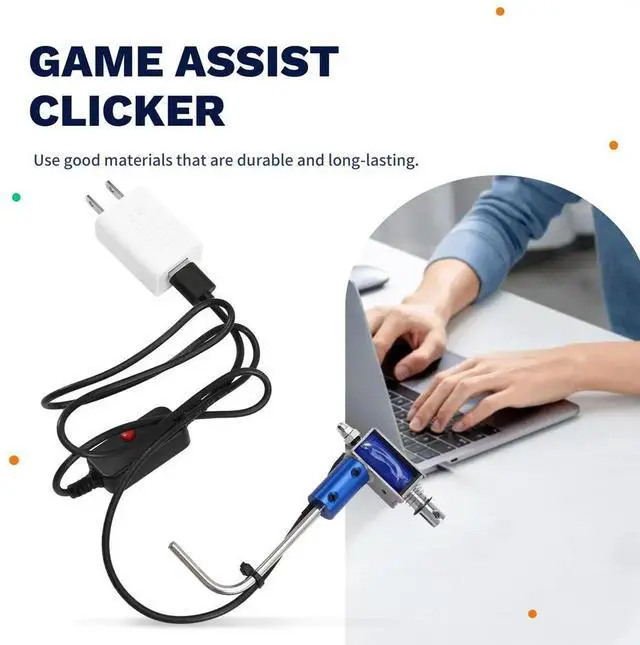 Main image of Computer Keyboard Clicker, Physical Automatic Random Click, Game Assist, Anti-Drop 1-30s US PLUG
