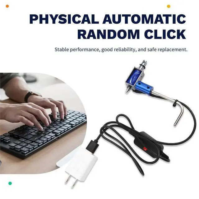 Alt view image 2 of 6 - Computer Keyboard Clicker, Physical Automatic Random Click, Game Assist, Anti-Drop 1-30s US PLUG