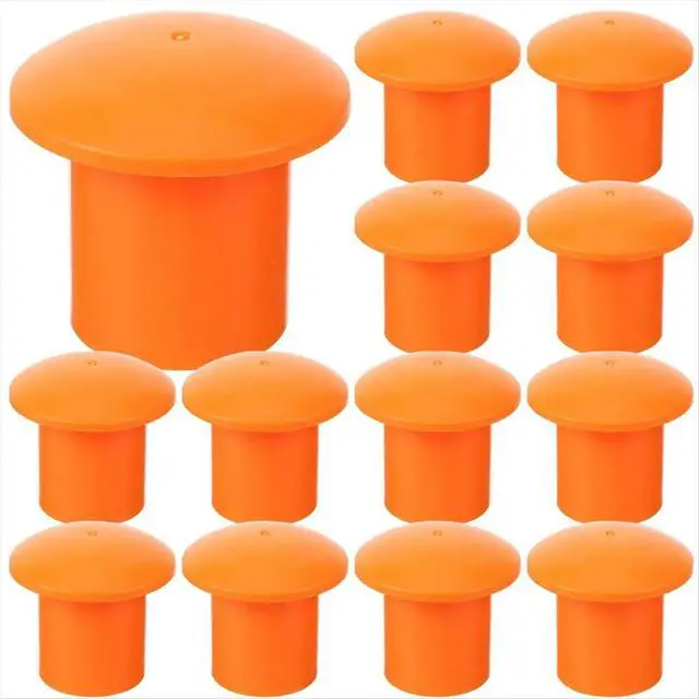 Alt view image 3 of 6 - 50Pcs Steel Bar Protective Cap Rebar End Protectors Sleeve Cover for Protector Construction Industry Mushroom