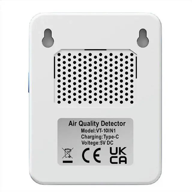 Alt view image 2 of 6 - Multifunctional Air Meter Indoor HCHO TVOC Carbon Monoxide CO2 PM2.5 PM10 Temperature and Humidity Detector A