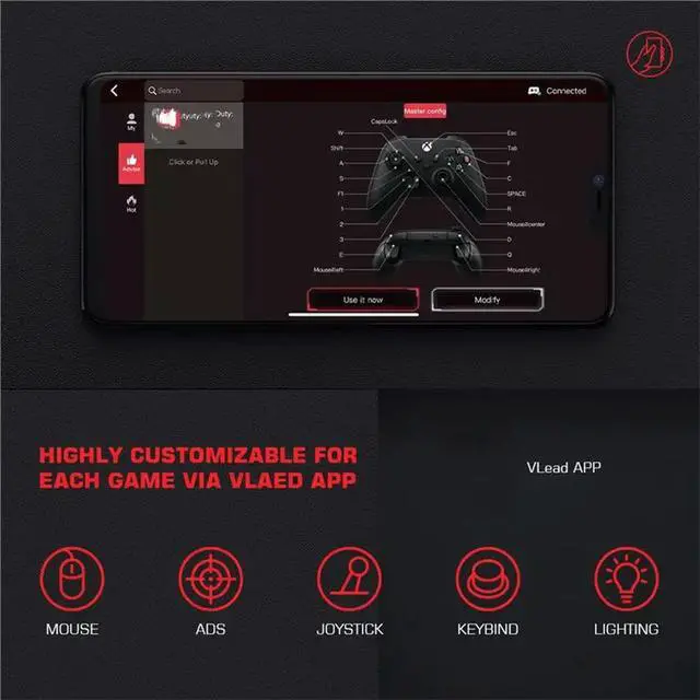Alt view image 2 of 3 - For One Series X S For PS4 PS5 Switch Console Adapter With Keyboard And Mouse Converter Key Mapping Contro