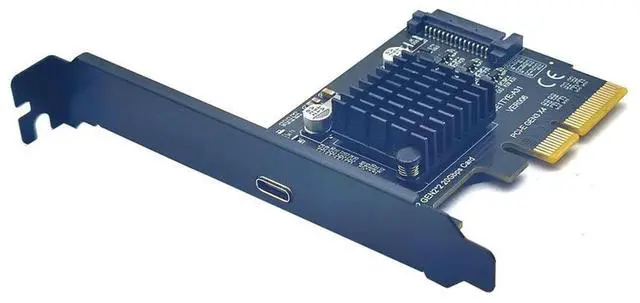 Alt view image 2 of 3 - USB PCIE Card Type C PCI-Express 4X To USB 3.2 Gen 2X2 (20Gbps) ASM3242 Chipset for Expansion Adapter SATA Power Card