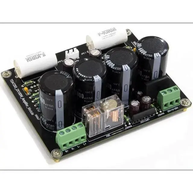 Alt view image 2 of 3 - Assemble TDA7293 Amplifier board 2*100W Dual Channel Current Feedback Power Amplifier Board Audio Amp Modul