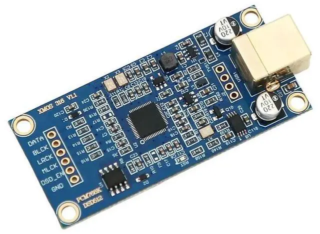 Main image of XMOS XU316 USB digital interface support DSD512 upgrade Amanero daughter card, immersion gold 4-layer PCB