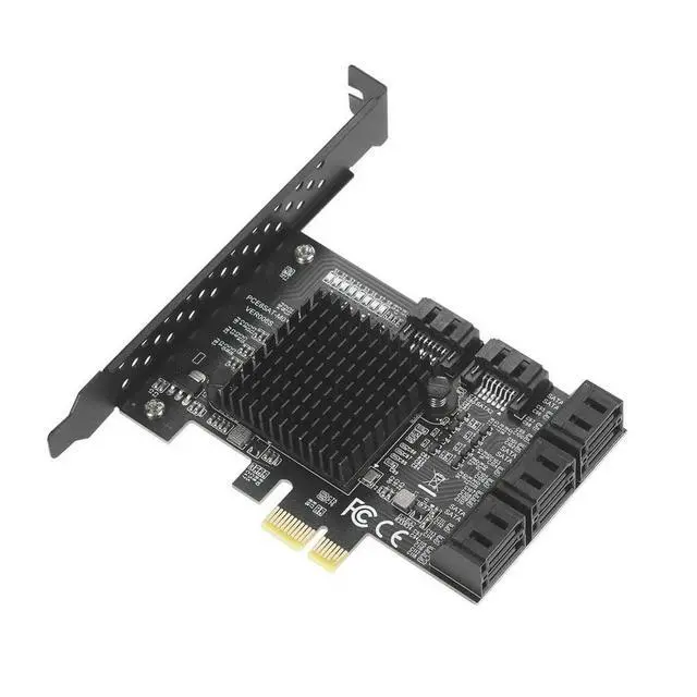 Alt view image 3 of 3 - Professional PCI-E Card To SATA3.0 Adapter Board Controller Expansion Board 8-Port SATA3.0 Interface Expansion Card High Speed
