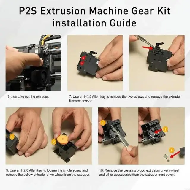 Main image of Durability l Extruder Gear For P2S Various 3D Printing Filaments