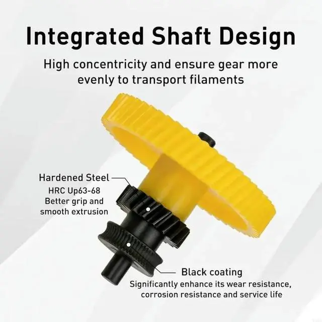 Alt view image 3 of 6 - Durability l Extruder Gear For P2S Various 3D Printing Filaments