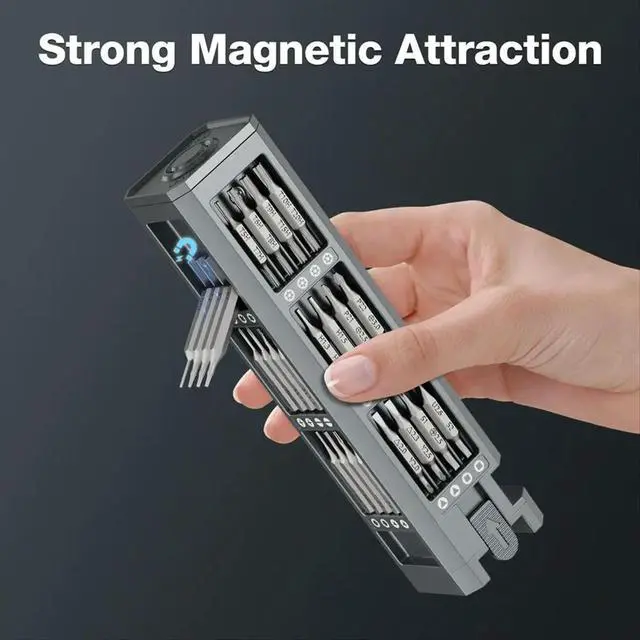 Alt view image 2 of 6 - 60-in-1 Precision Screwdriver Set with Pop-Up Magnetic Case, for Electronics, Phone, Computer, PC, Watch, Eyeglass