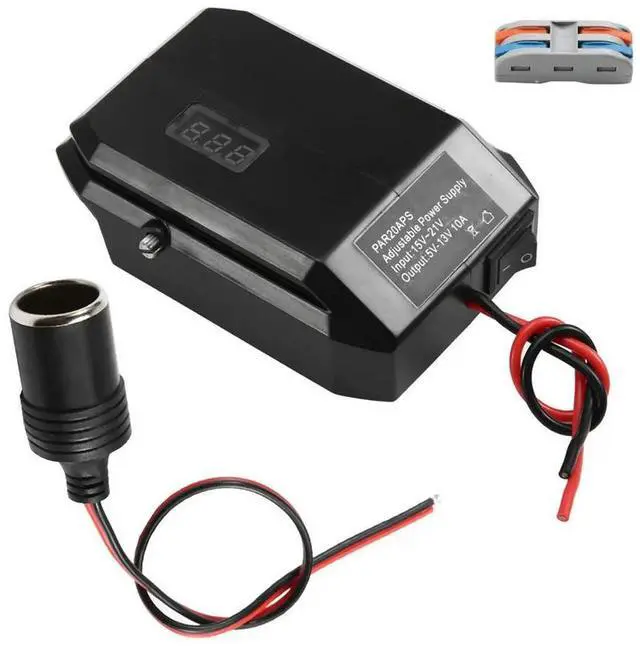 Alt view image 3 of 6 - DC 18V to 12V Step Down Converter for Parkside 18V , Power Wheels Adapter, Cigarette Lighter Buck Adapter