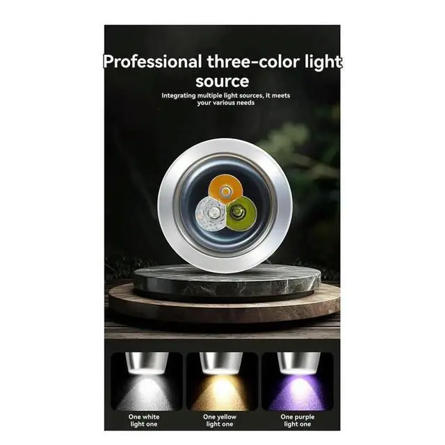 Alt view image 2 of 6 - Strong Light Three Light Sources Special Flashlight for Jade Professional Identification of Raw Stone Beeswax Jewelry A
