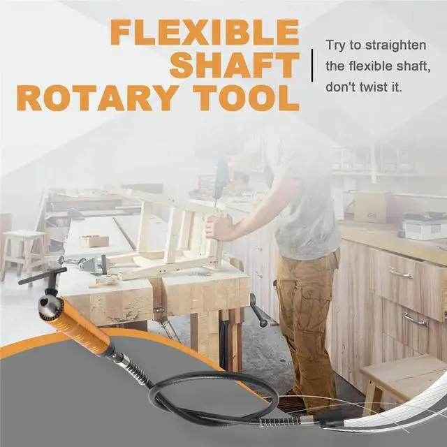 Alt view image 3 of 6 - Flexible Shaft Rotary Tool Attachment with 0.3-6.5mm Chuck Handheld Electric Drills