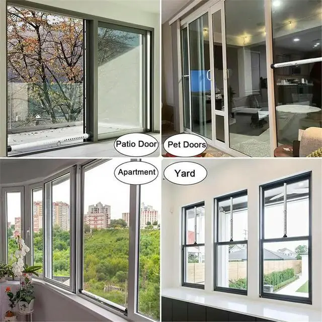 Alt view image 3 of 3 - Sliding Door Security Bar, 17-50 Inch Adjustable with Rubber Tips, Sliding Door Lock Bars, for Window Safety Bars Home