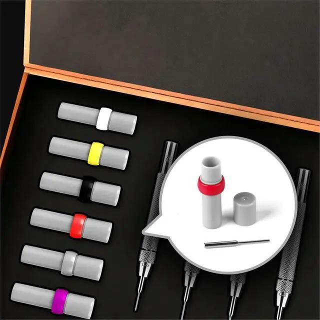 Alt view image 2 of 3 - Watch Band Removal Pin Extra Long Needle Punch 0.5-1.0mm Needle Watch Strap Remover Set Watch Repair Tool