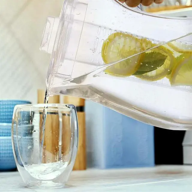 Main image of Fruit Water Pitcher 2.5L with Removable Lid and Infuser Rod,Beverage Jug for Drinks, Lemonade, Juice and Iced Tea
