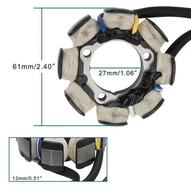 Alt view image 2 of 3 - 2X Stator Coil For Honda CRF250 CRF250X 2004-2009 2012 2013 2015 2016 2017 31100-KSC-671 31100-KSC-A11