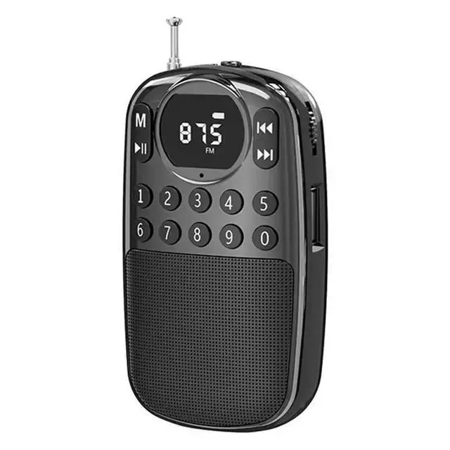 Alt view image 2 of 3 - 5X Pocket FM Radio Digital Receiver HD Display Bluetooth Speaker MP3 Music Player Support TF Card B