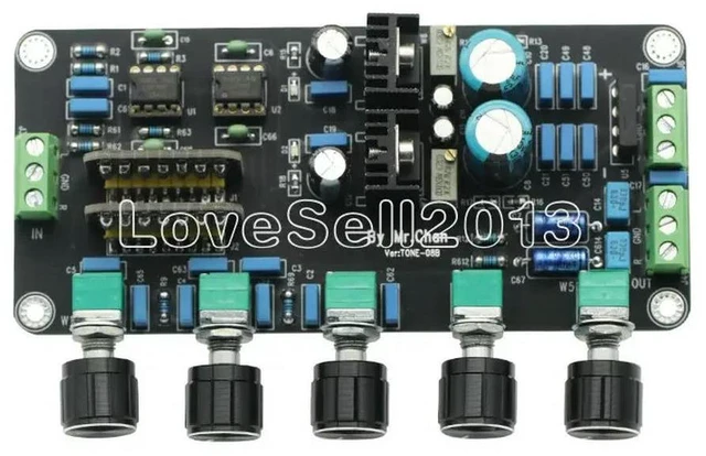 Main image of Pre-amplifier Tone Board UPC4570C OP AMP Stereo Preamplifier Volume Tone Control Super AD827JN OPA2604 For Module