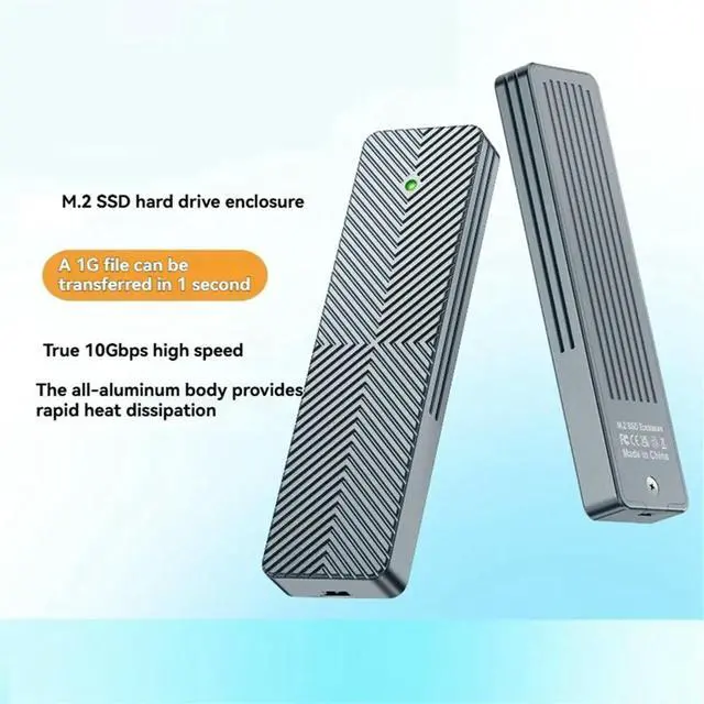 Alt view image 3 of 6 - M.2 Solid State Mobile Hard Disk Box 10Gbps Dual Protocol NVMe/NGFF External Box USB3.2 M.2 SSD Enclosure
