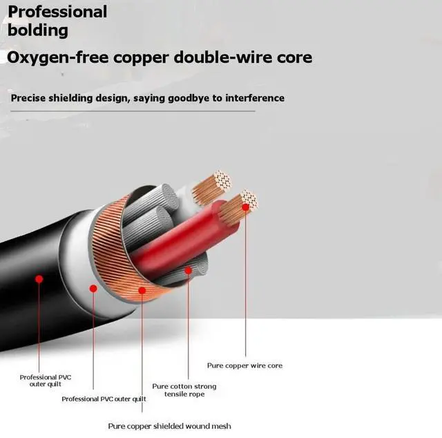 Alt view image 2 of 6 - 2Pcs 10ft DMX512 Cable, 3-Pin XLR Gold-Plated Male to Female Flexible Cables for Microphone, Stage Light , Mic Mixer