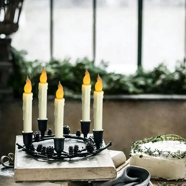Main image of Floating Candles with Magic Wand Remote-Halloween Decorations 12PCS LED Flameless Taper Candle for Halloween Decor