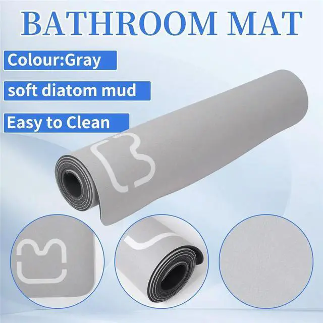 Main image of Bathroom Anti-Slip Mat Diatom Mud Absorbent Pad Nordic Style Toilet Floor Mat Soft Diatomite Bathroom Toilet Carpet