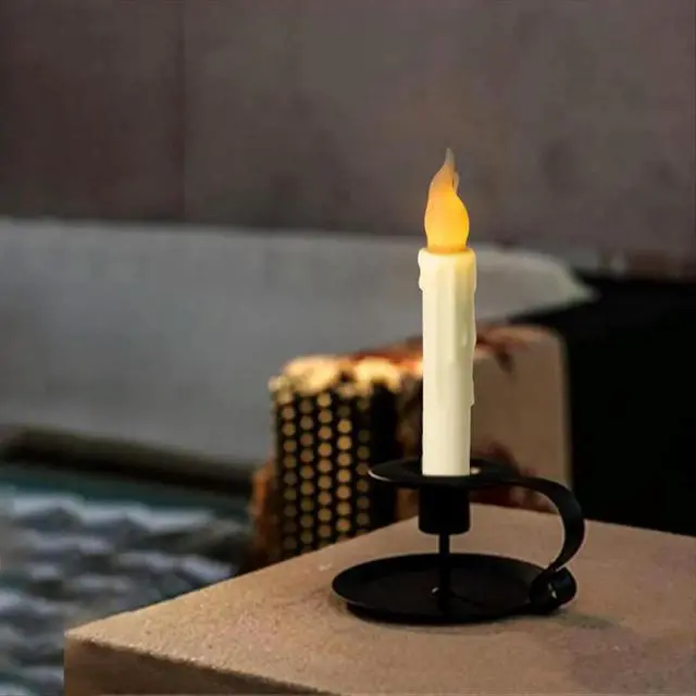 Alt view image 3 of 6 - Floating Candles with Magic Wand Remote-Halloween Decorations 12PCS LED Flameless Taper Candle for Halloween Decor