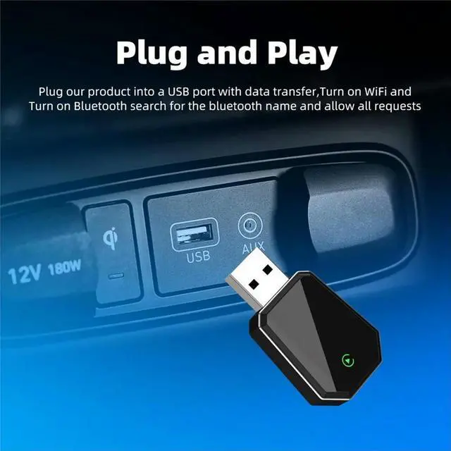 Main image of 2in1 CarPlay Adapter for Android Auto Dongle Car ligent Systems AI Box with Wired CarPlay