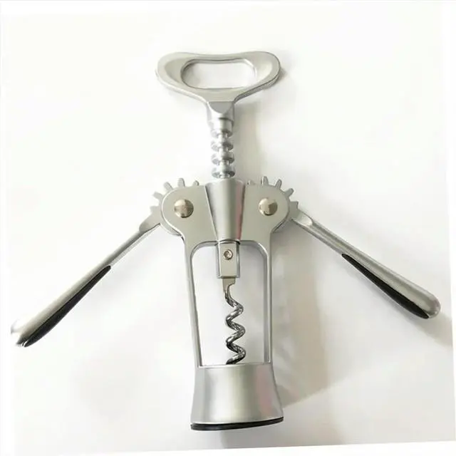 Main image of Premium Zinc Alloy Wing Corkscrew - Multifunctional Wine and Beer Bottle Opener with Ergonomic Handle