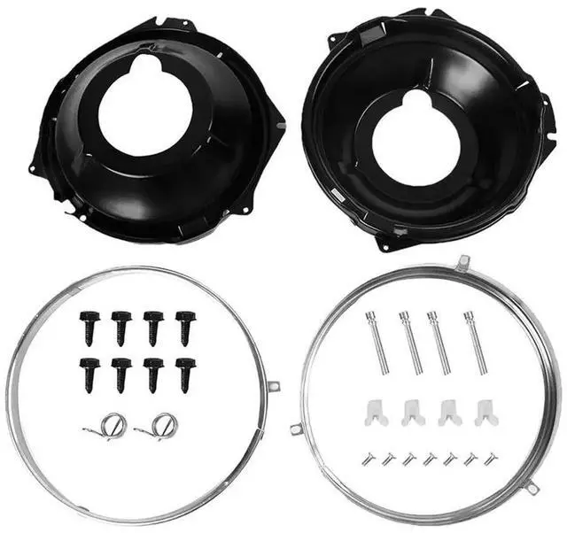 Main image of Headlamp Retaining Ring And Mounting Bucket Kit For Chevy II 1968 Camaro 1967-1969 271393112288