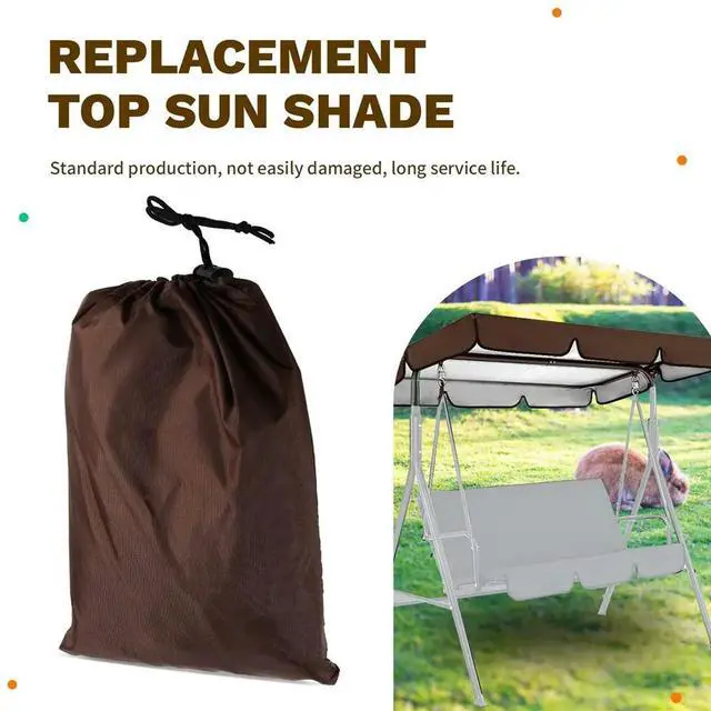 Main image of Waterproof Replacement Canopy Cover for Outdoor Patio/Porch Swing Chairs, for 2/3 Seat Swing Chairs, Sunshade Canopy