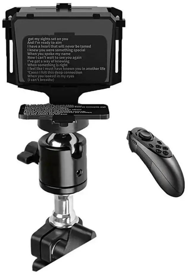Main image of 7.5" Teleprompter, Handheld/Desktop/Monitor Mode, Remote Control Support For phones Tablets Cameras