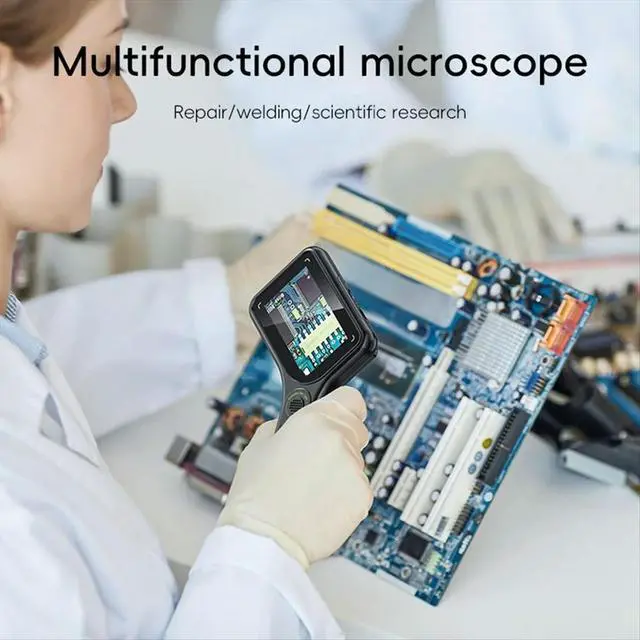 Alt view image 2 of 6 - 500x Handheld Magnifier AF Lens 2 Megapixel Autofocus Usb Digital Microscope Textile Printing Inspection