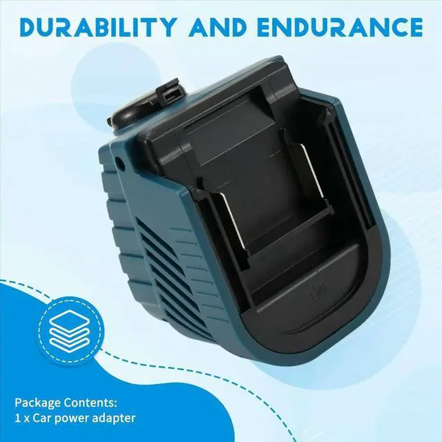 Alt view image 2 of 6 - Car Adapter Converter for Makita 18V Li-Ion Power Wheel Adapter Car Cigarette Lighter Socket