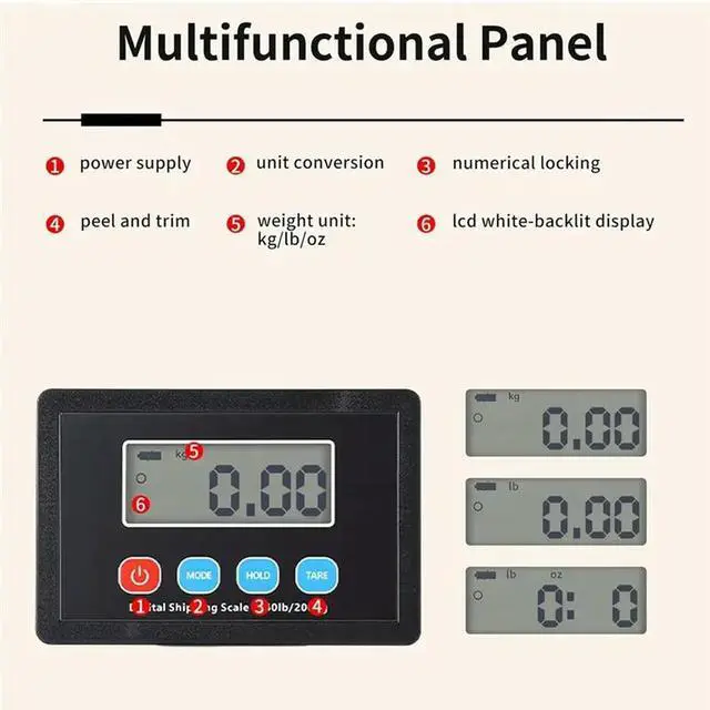 Main image of High Precision LCD Display Postal Scales, Postage Scale 440Lb, 200 Kg/10 G For Packages Business Office Parcel Scales