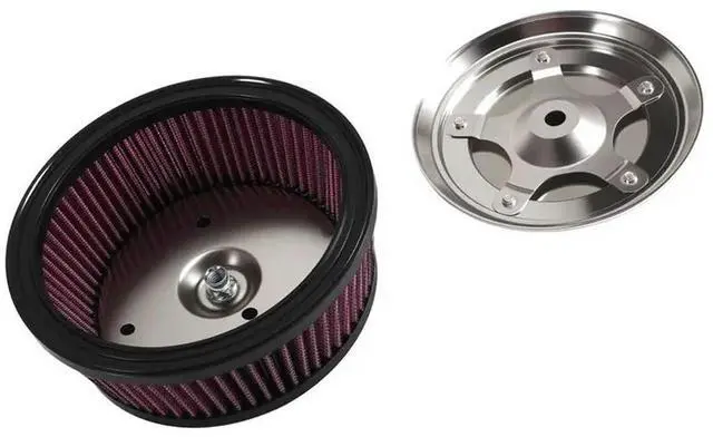 Alt view image 3 of 3 - Air Cleaner Cover 3-Hole Red Filter Replacement For Dyna Softail Touring Models