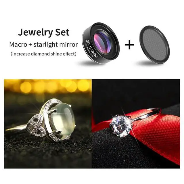 Alt view image 2 of 4 - 4K HD Phone Lens 30-120mm Macro Lens Long-Distance Shot CPL Star Filter Mobile Phones Accessories