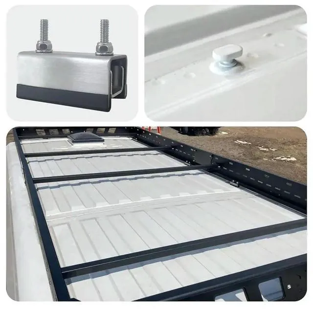Alt view image 2 of 3 - Roof Mount Kit,304 Stainless Steel Van Roof Rack, Roof Rack Mount Kits, Van Roof Rack Brackets For Promaster Boxer